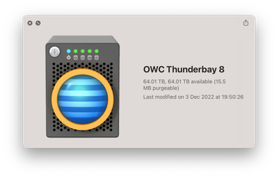 یاب اسکرین شات owc thunderbay بعد از نرم افزار