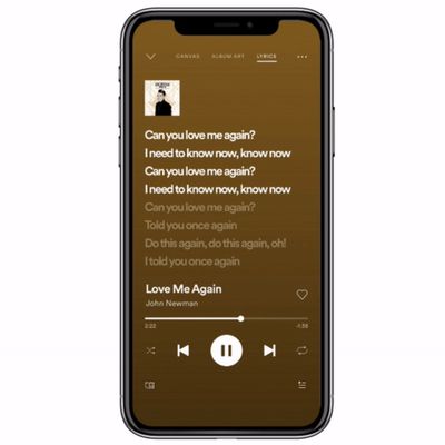 spotify live lyrics