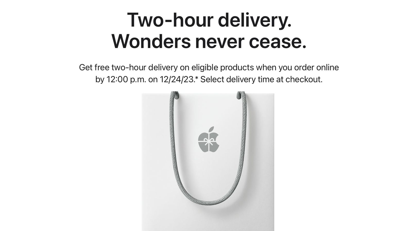 https://images.macrumors.com/t/l6r5dBTWW4SHW4GmzLDivOsTu2k=/1600x900/smart/article-new/2023/12/apple-free-two-hour-delivery.jpg