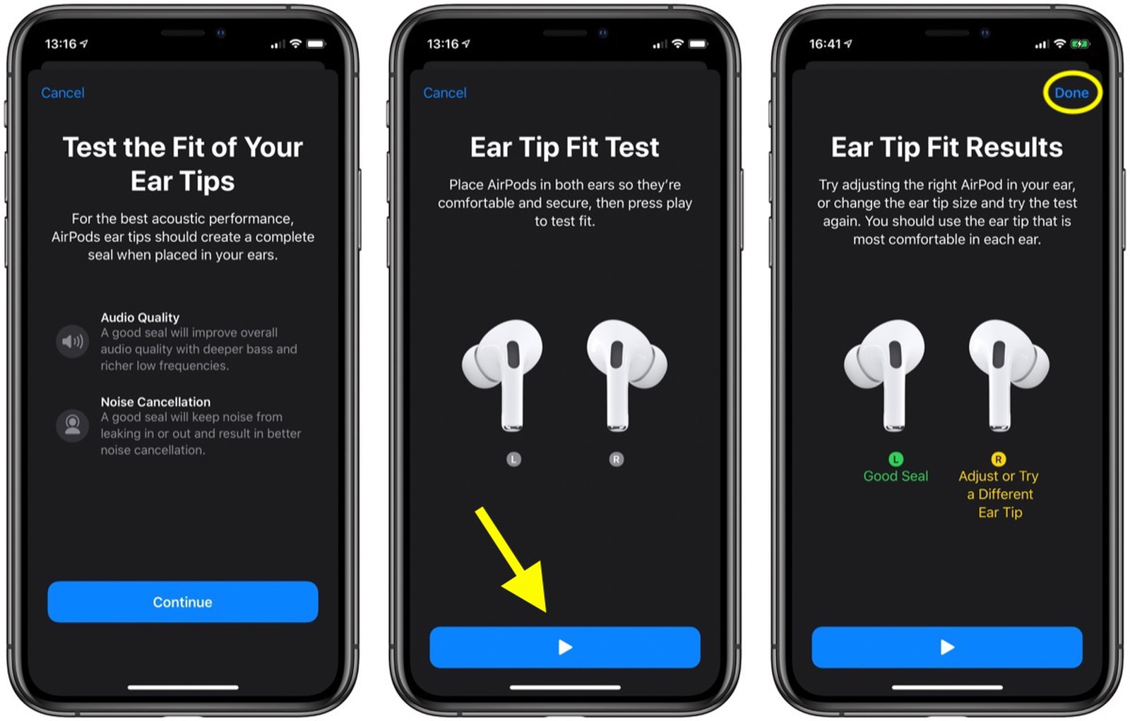 airpods pro fit test