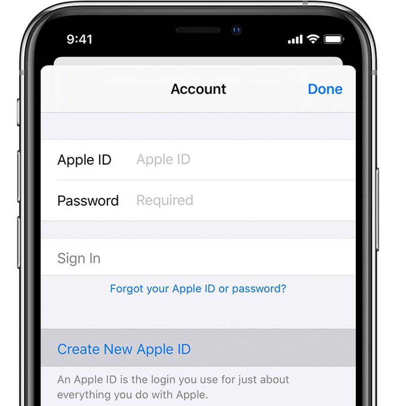 create apple id using ipad