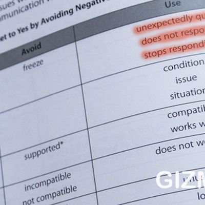 apple genius training banned words