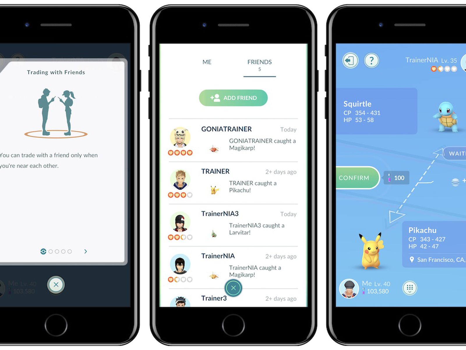 Pokemon Go Gaining Ability To Trade Pokemon With Nearby Friends This Week Macrumors