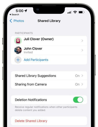 icloud shared photo library delete 1 - iOS 16 iCloud Shared Photo Library: هر آنچه که باید بدانید