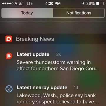 Comprehensive List of iOS 8 Apps with Notification Center Widgets