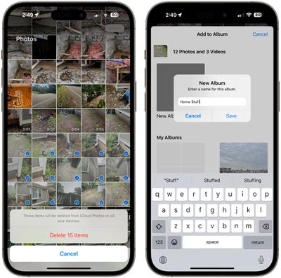 حذف سازماندهی عکس در iOS