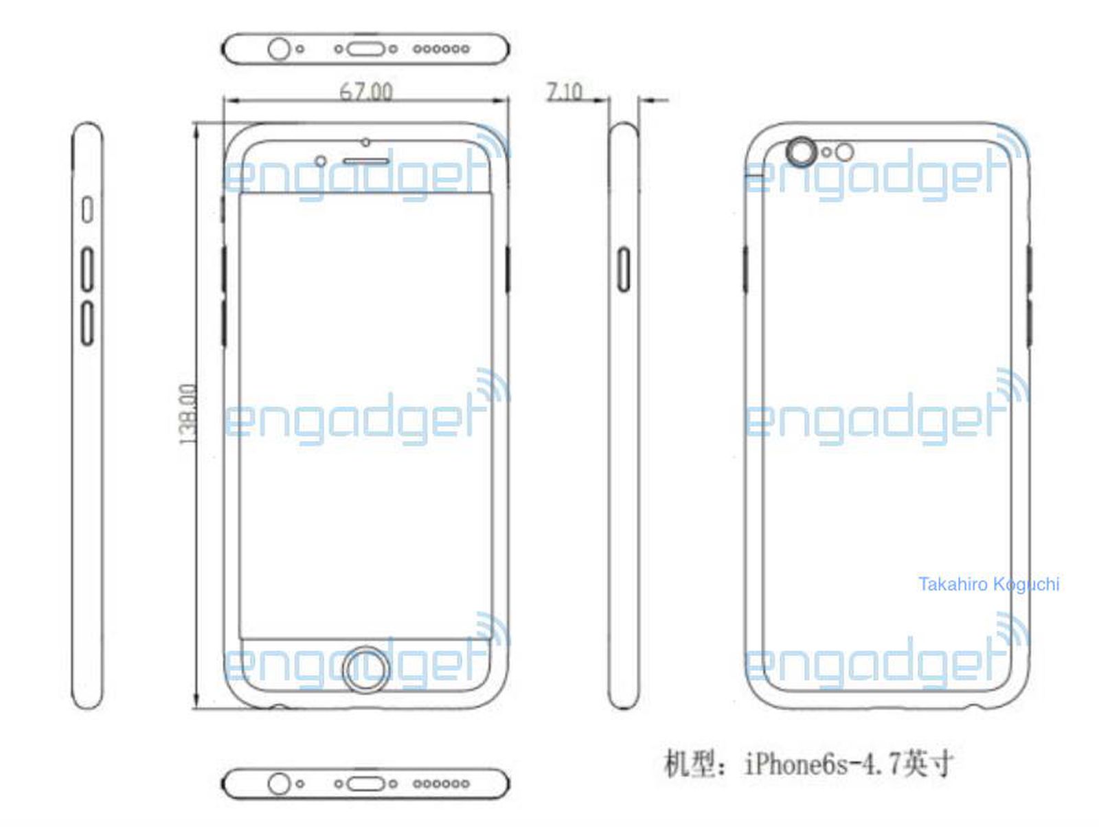 Purported Schematic Suggests Iphone 6s