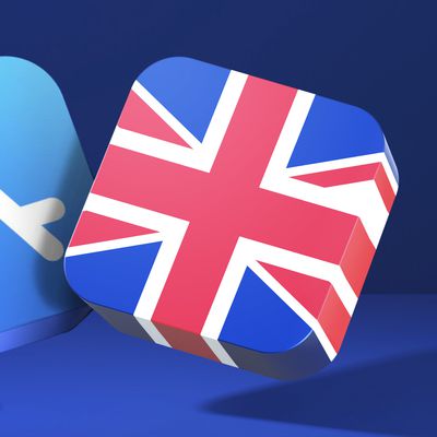 app store blue banner uk