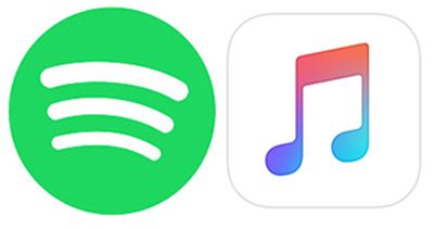 Spotify Apple Music logos