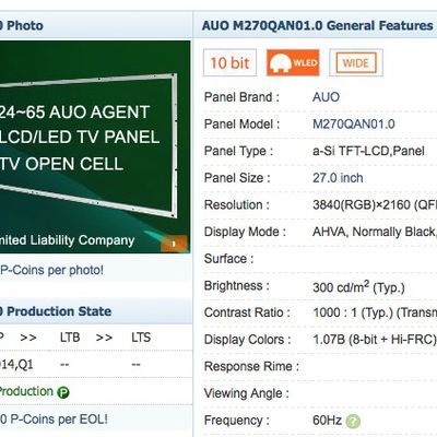 auo 27 4k panel
