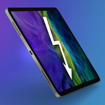 iPad Pro USB C Feature Purple Cyan