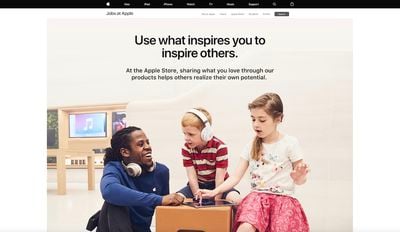 apple new retail page