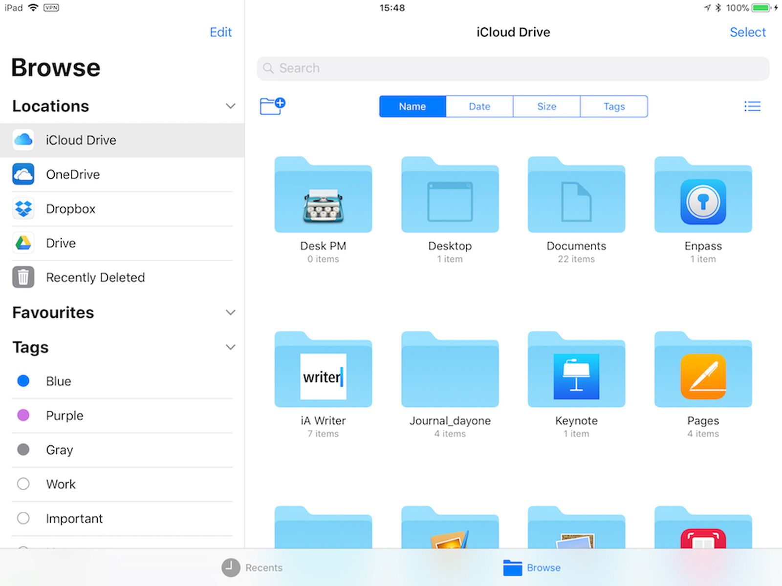 files app on iphone