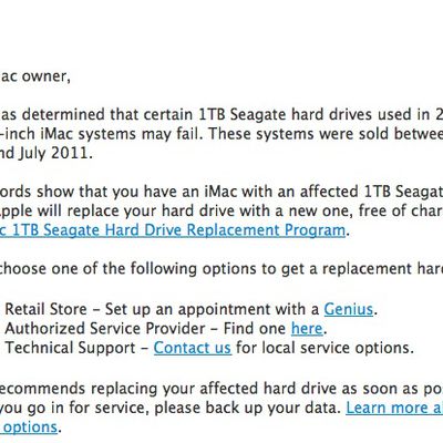 imac seagate drive recall email