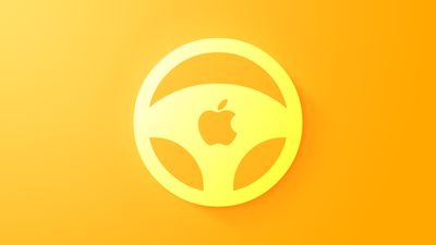 Característica amarilla del icono de la rueda del coche de Apple