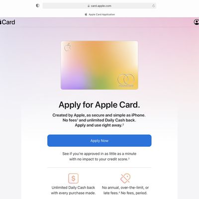 apple card apply on web