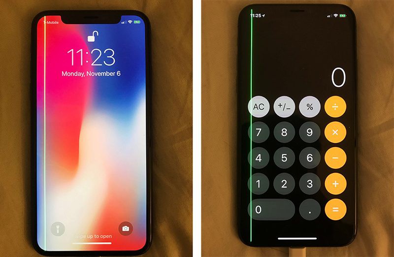 Several Iphone X Owners Encountering Green Line On Display Due To