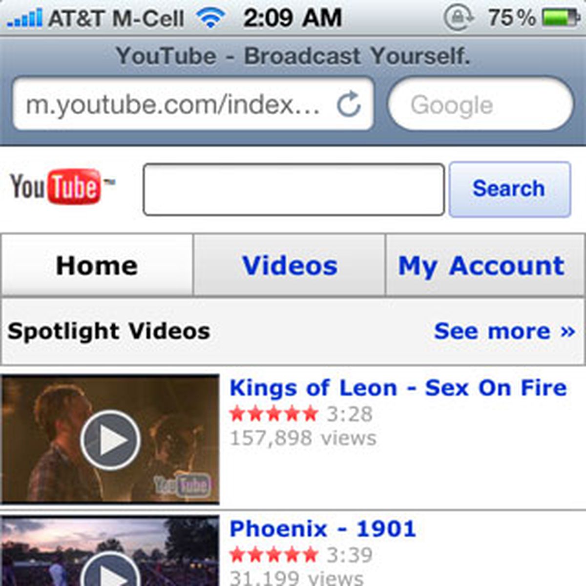 YouTube Revamps Site for iPhone and Other Mobile Devices - MacRumors