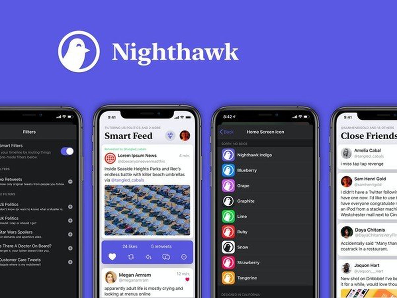 Nighthawk Twitter Client Launches With Smart Filters Close Friends Timeline And More Macrumors