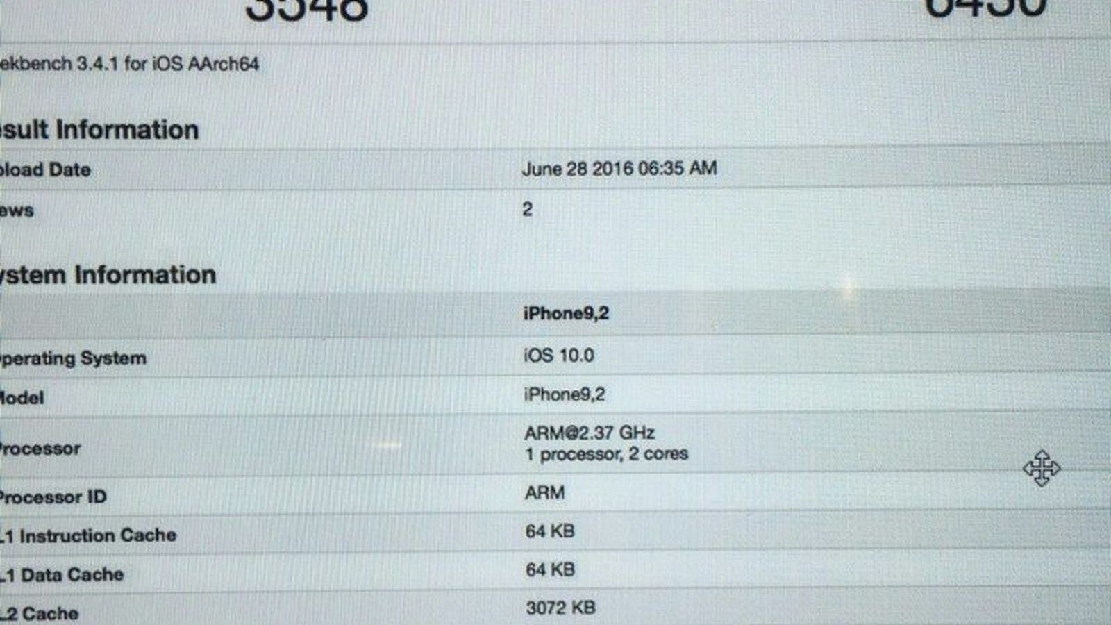 Alleged iPhone 7 Plus Geekbench Results Reveal 2.37 GHz Dual-Core