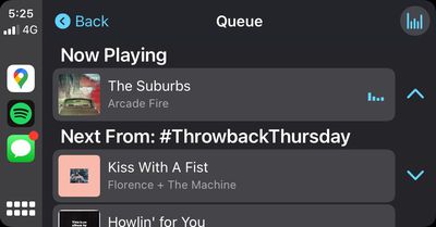 spotify carplay queue app