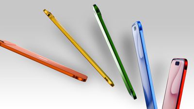 iPhone 17 Air Fanned Out Rainbow Single Color Module Feature