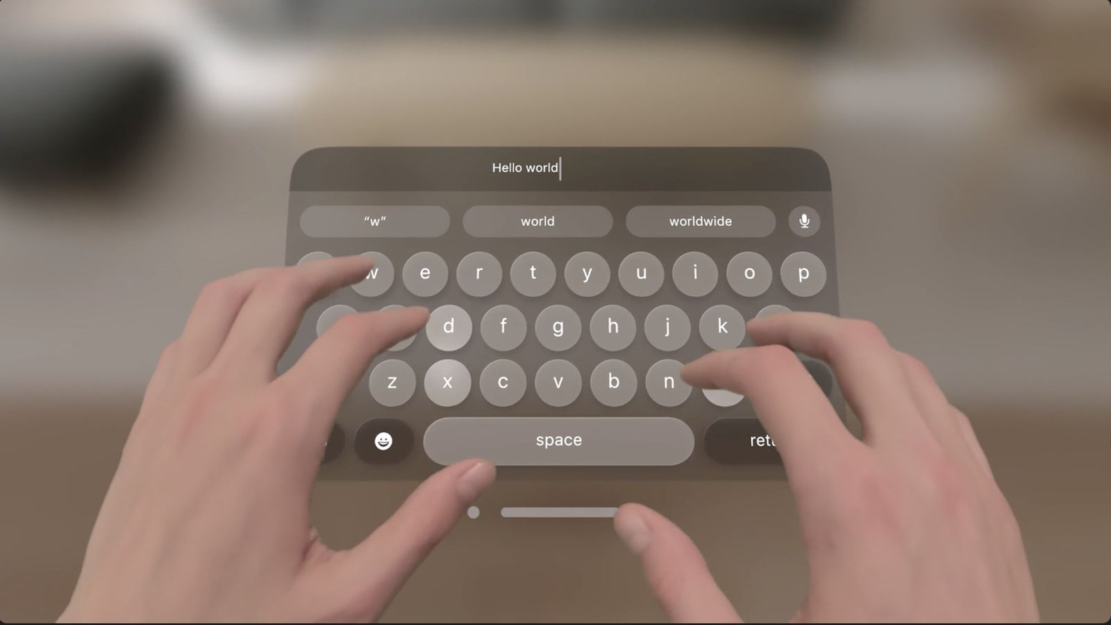 Teclado virtual Apple Vision Pro criticado como uma ‘descarte completa’