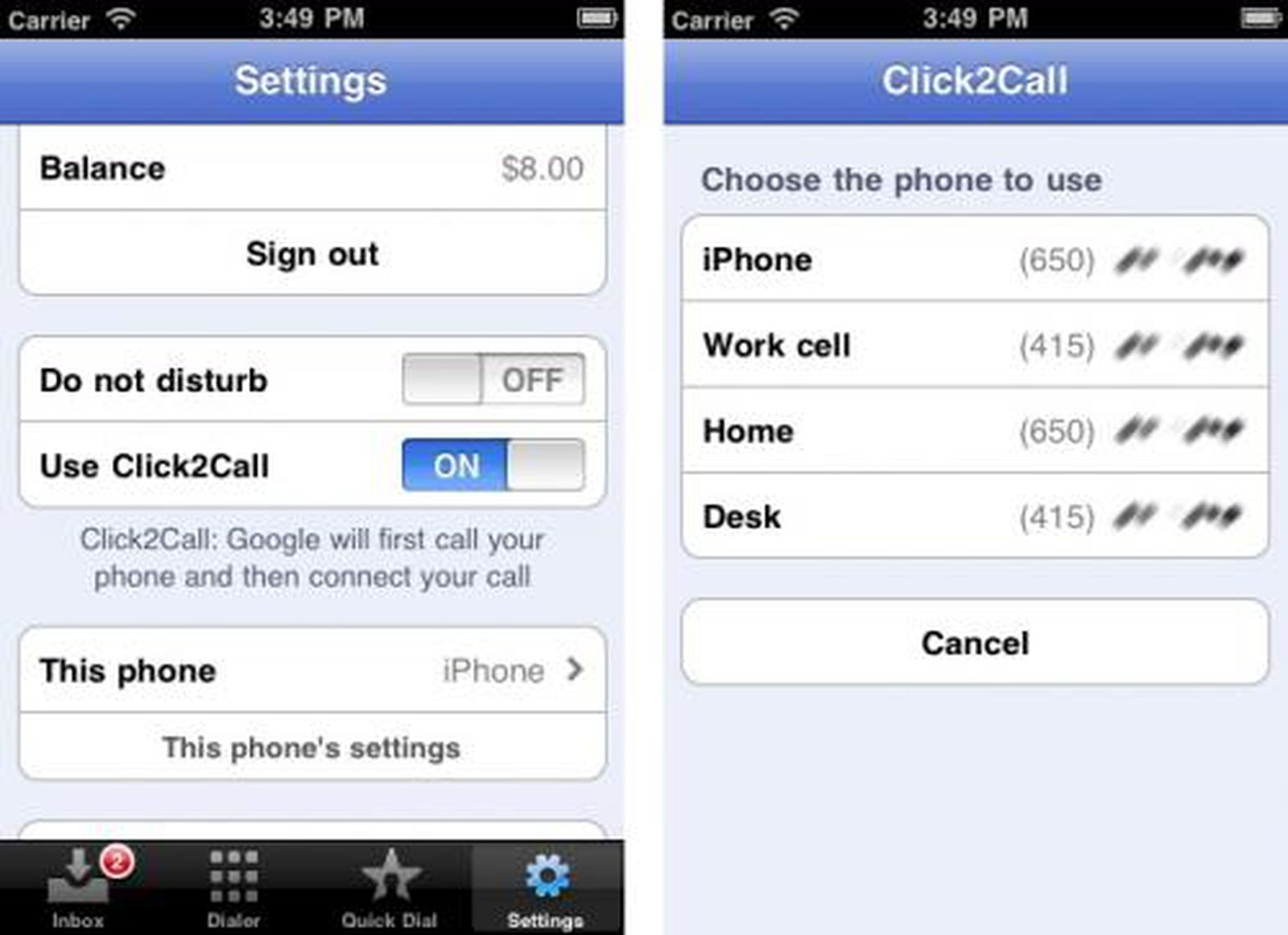 Phone setup. VOIP click2call это. Voice новый номер. Phone settings.