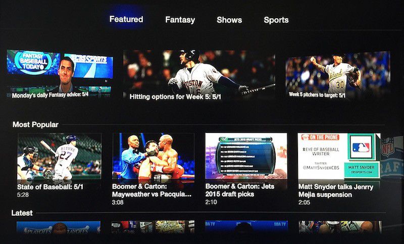 CBS Sports and USA NOW Channels Now Available on Apple TV [Update: And ...