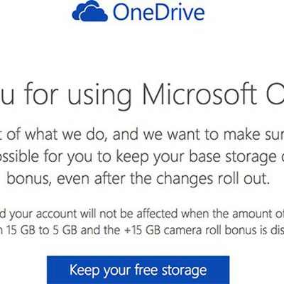 OneDrive Keep Free Storage