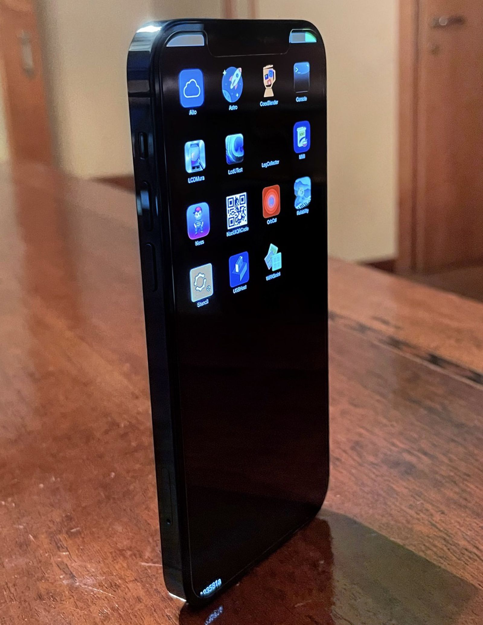 The iPhone 12 Pro prototype is shown in the photos