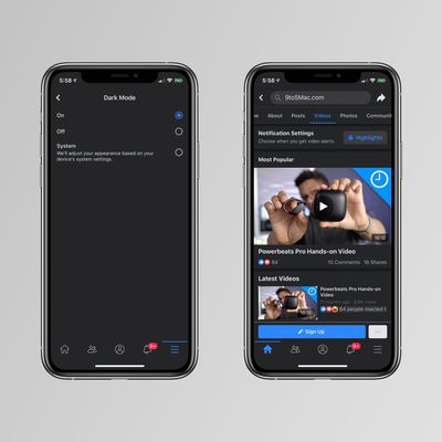 facebook dark mode 9to5mac