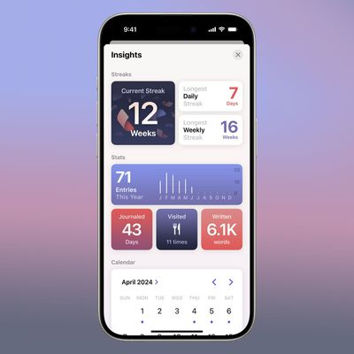 ios 18 journal app