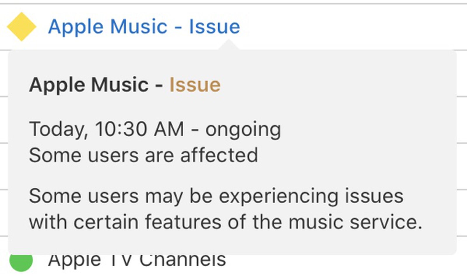 Apple Music Experiencing Outage [Update: Fixed] - MacRumors