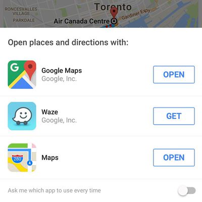 google app waze apple maps directions