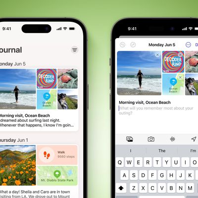 Journal App iOS 17 Feature Green