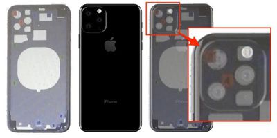 2019 iphone triple lens triangle onleaks