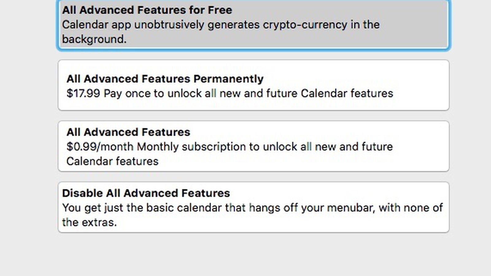 Apple Did Pull Calendar App That Mined Cryptocurrency From Mac App Store,  Citing Excessive Use of Device Resources - MacRumors