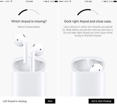 hver Jolly Jeg vasker mit tøj Finder for AirPods' App Can Help You Track Down a Missing AirPod [Update:  App Removed From App Store] - MacRumors