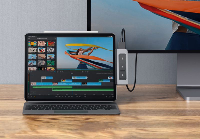 Hyper's New 6in1 Hub for USBC iPads Features Media Playback Keys