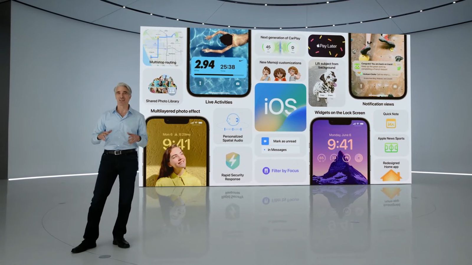 Craig Federighi fala sobre redesenho da tela de bloqueio do iOS 16, configurações do sistema macOS Ventura e mais no ‘The Communicate Display Reside’