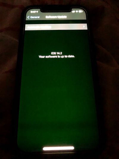 iphone 12 green glow