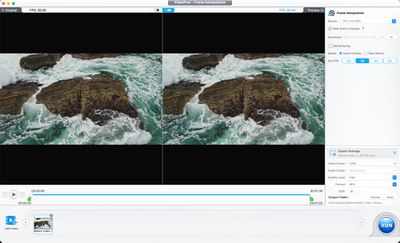videoproc frame interpolation video