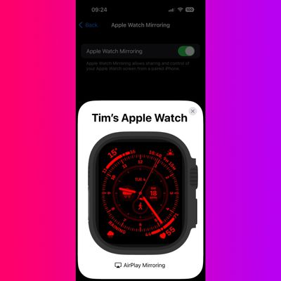apple watch mirroring
