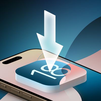 iOS 18 on iPhone Arrow Down