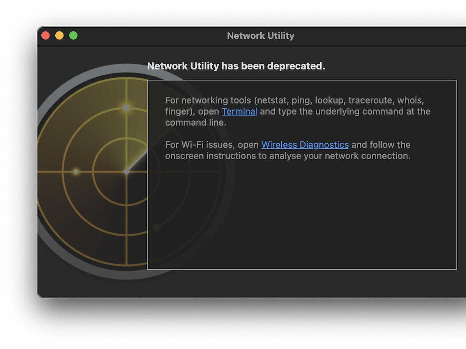 uninstall wireless network utility mac
