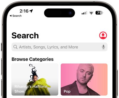 значок музыкального профиля Apple