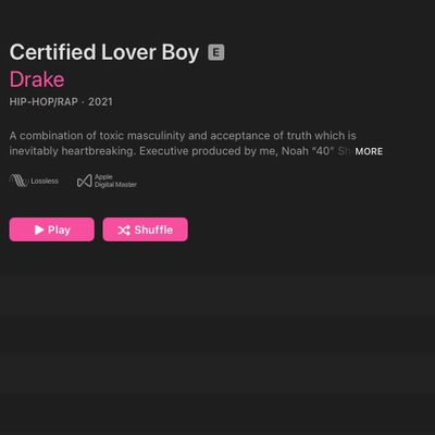 drake certified lover boy