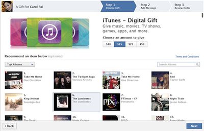 facebook itunes digital gift card