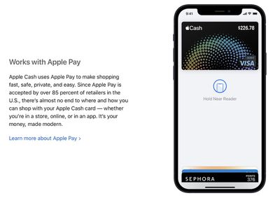 visa de efectivo de apple pago de apple